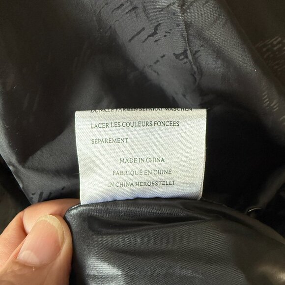 Kate Kasin hooded zipup windbreaker, packable, size L, black, EUC - Picture 3 of 7